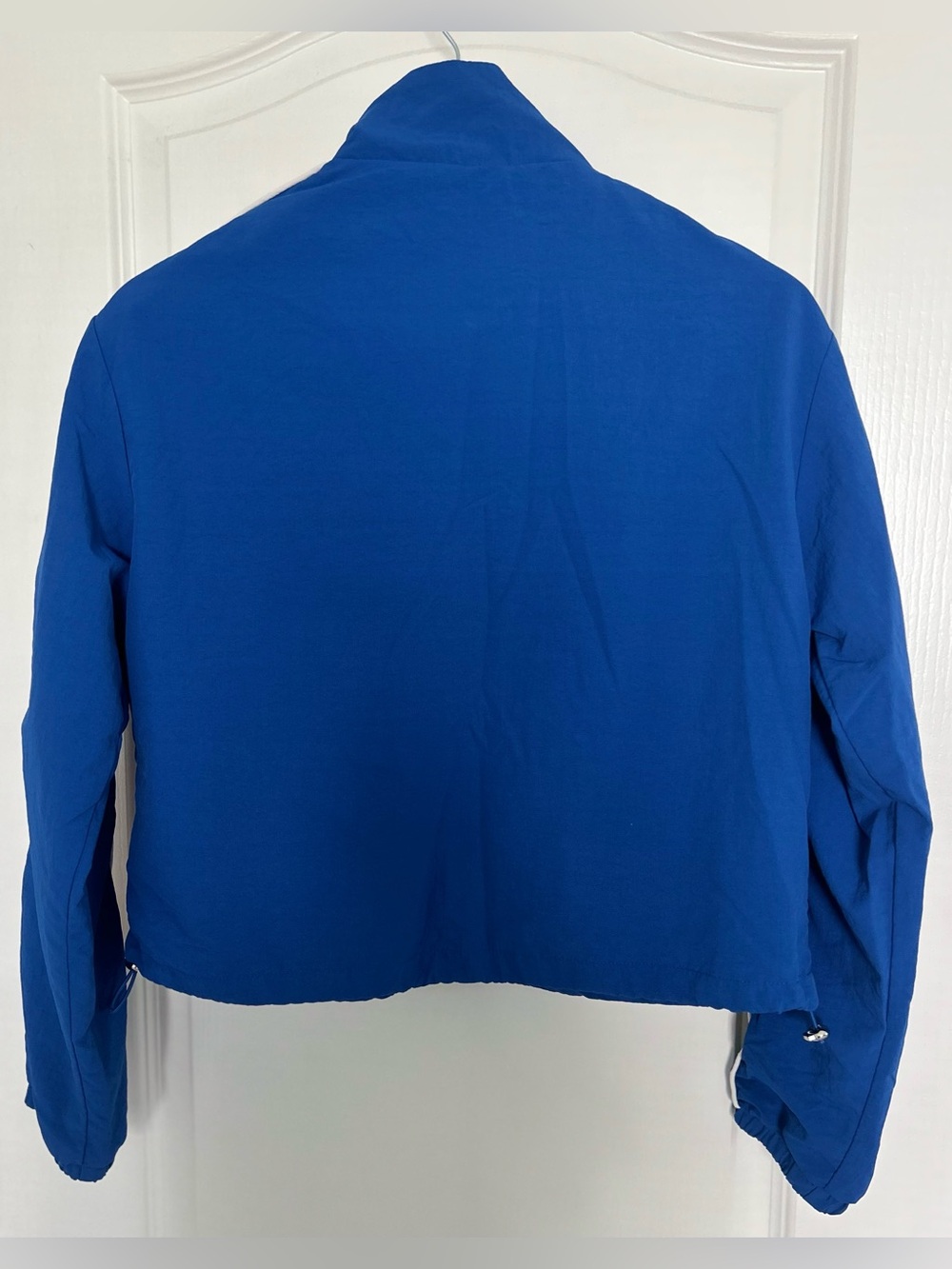 Y2K Blue Rainbow Stripe Track Jacket Zip Up Festival Indie Grunge M - Picture 2 of 13